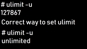 How to set ulimit unlimited