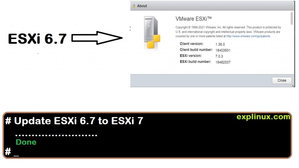 Upgrading ESXi 6.7 to 7 Update 3 via SSH and esxcli - Easy Steps